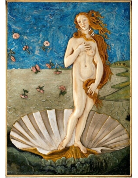 Tableau en relief La Naissance de Vénus ou Nascita di Venere d'après Sandro Botticelli.