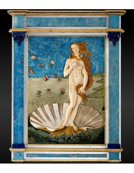 Tableau en relief La Naissance de Vénus ou Nascita di Venere d'après Sandro Botticelli.