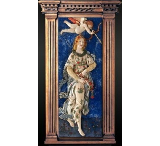Relief painting, Flora goddess of youth and...