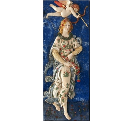 Relief painting, Flora goddess of youth and...