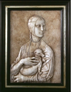 Cuadro en relieve, La dama del armiño o Cecilia Gallerani...