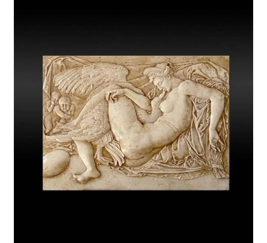 Relief painting Leda and the Swan after a lost...