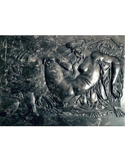 Tableau en relief Léda et le Cygne d'après un tableau...