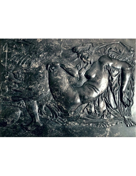 Cuadro en relieve Leda y el cisne según una pintura perdida de Miguel Ángel.