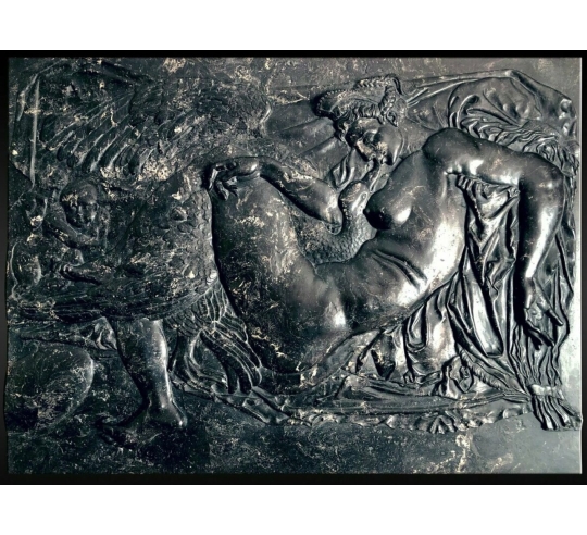 Cuadro en relieve Leda y el cisne según una...
