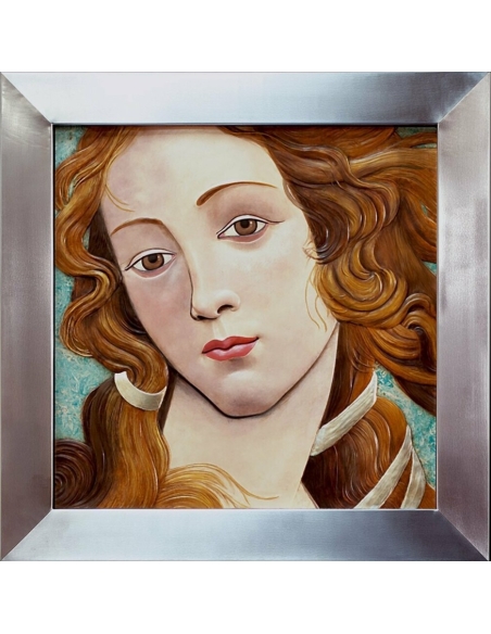 Cuadro en relieve, Retrato de Venus, detalle de El nacimiento de Venus o Nascita di Venere según Sandro Botticelli.