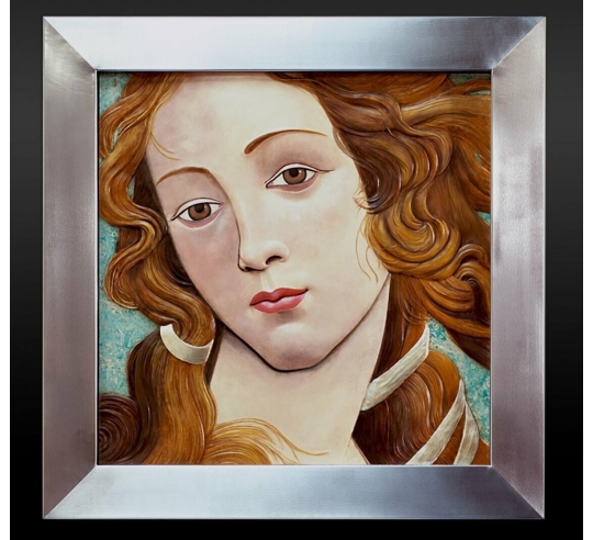 Cuadro en relieve, Retrato de Venus, detalle de...