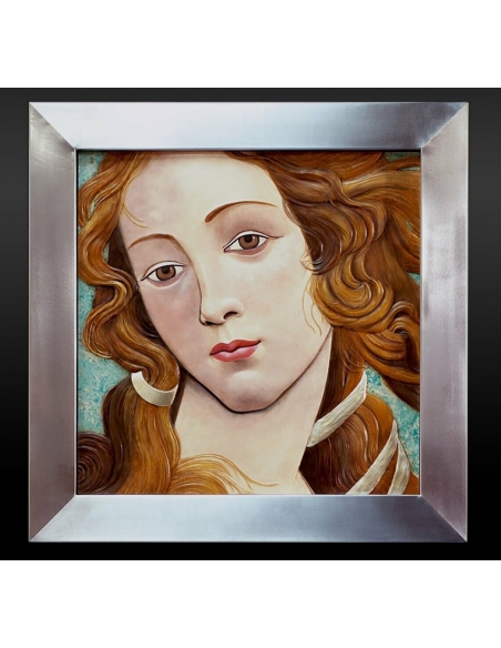 Cuadro en relieve, Retrato de Venus, detalle de El nacimiento de Venus o Nascita di Venere según Sandro Botticelli.