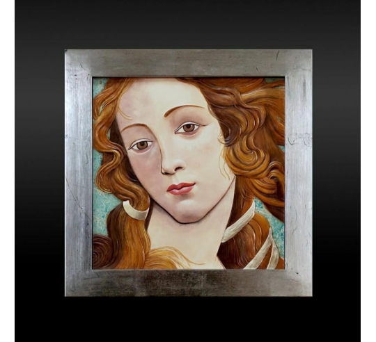 Cuadro en relieve, Retrato de Venus, detalle de...