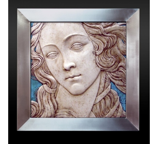 Cuadro en relieve, Retrato de Venus, detalle de...