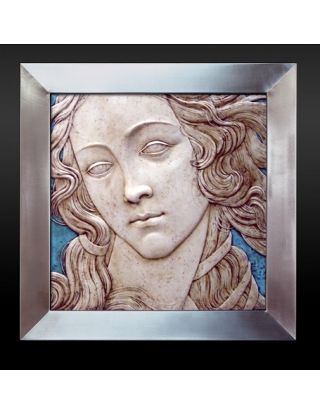 Cuadro en relieve, Retrato de Venus, detalle de El nacimiento de Venus o Nascita di Venere según Sandro Botticelli.