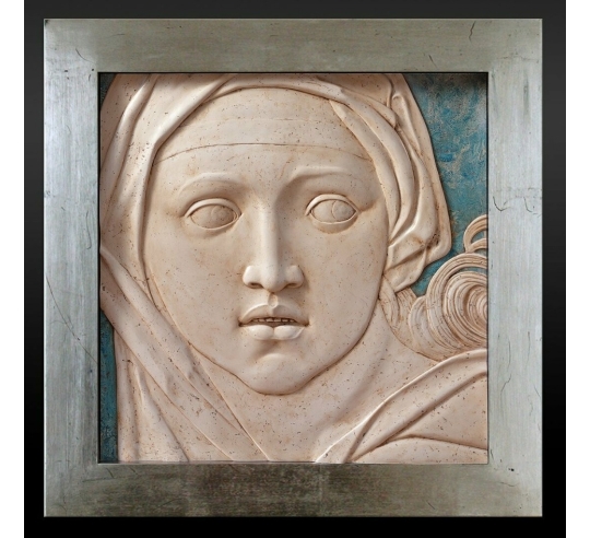 Relief painting, Portrait of the Sibyl of...