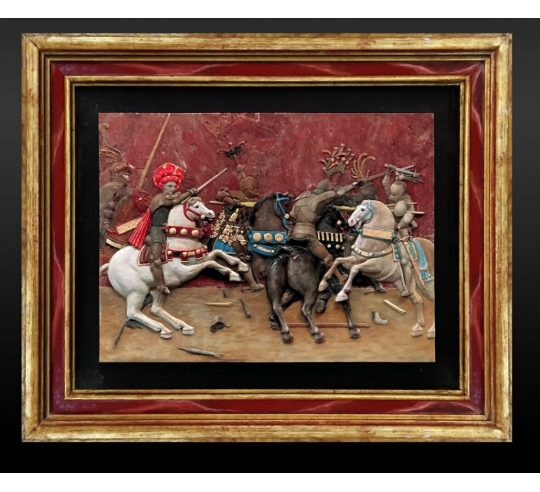 Tableau en relief La Bataille de San Romano,...