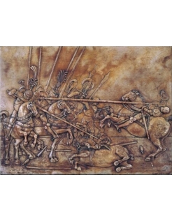 Cuadro en relieve La batalla de San Romano, panel de las...
