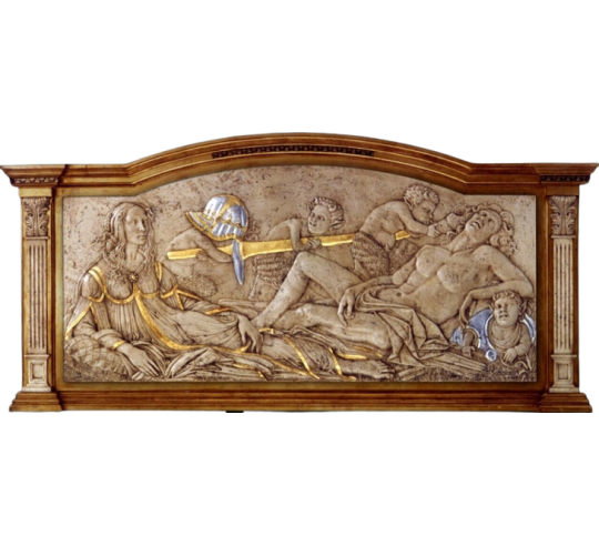 Tableau en relief Vénus et Mars d'après une peinture de Sandro Botticelli.