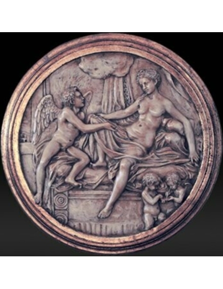 Medallón en relieve Dánae y la lluvia dorada según Correggio, Galería Borghese, Roma.