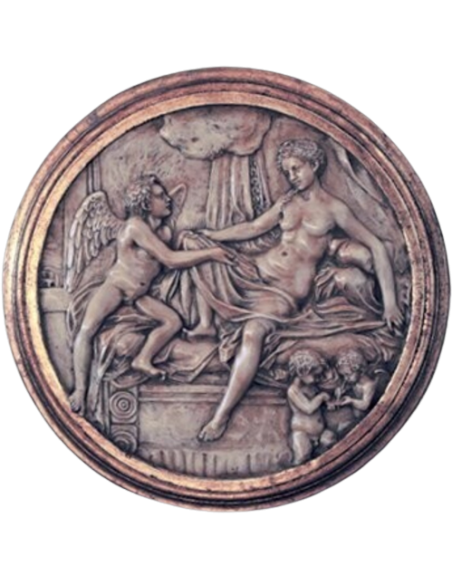 Medallón en relieve Dánae y la lluvia dorada según Correggio, Galería Borghese, Roma.