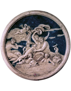 Médaillon en relief Scylla et Glaucus d'après Annibale...