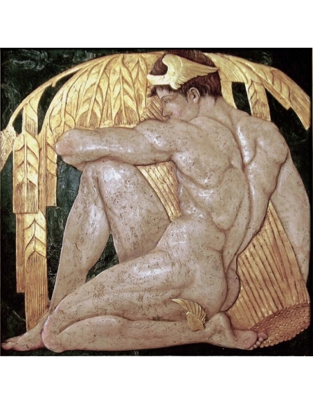 Tableau en relief Mercure, messager des  dieux inspiré de l'oeuvre de John de Cesare.