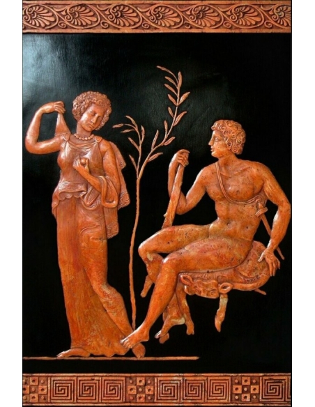 Low relief of Dejanira and Heracles from the collection of Etruscan and Greek vases of Sir William Hamilton, British museum.