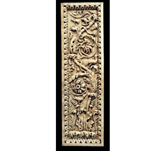 Low relief in Roman style with floral motifs,...