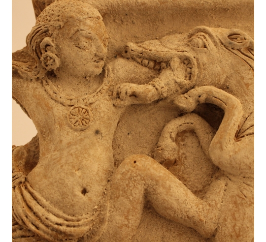 Krishna matando al demonio caballo Keshi