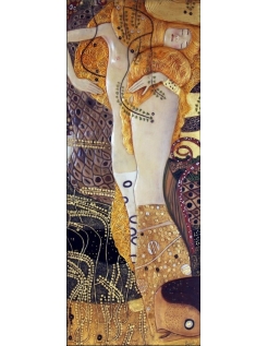 Cuadro en relieve Serpientes de agua I, según Gustav Klimt.