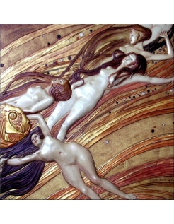 Cuadro en relieve Agua en movimiento, según Gustav Klimt.