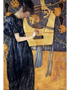 Cuadro en relieve La Música según Gustav Klimt.
