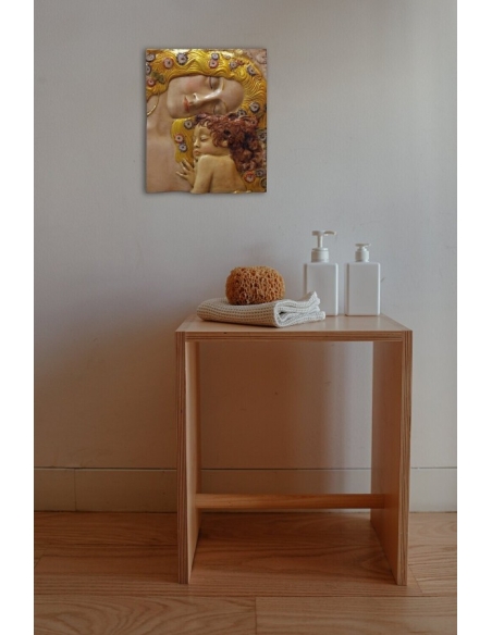 Tableau en relief La Maternité d'après Gustav Klimt.