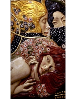 Tableau en relief Serpents d'eau II d'après Gustav Klimt.