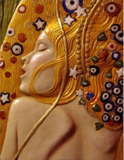 Cuadro en relieve Serpientes de agua II, según Gustav Klimt.