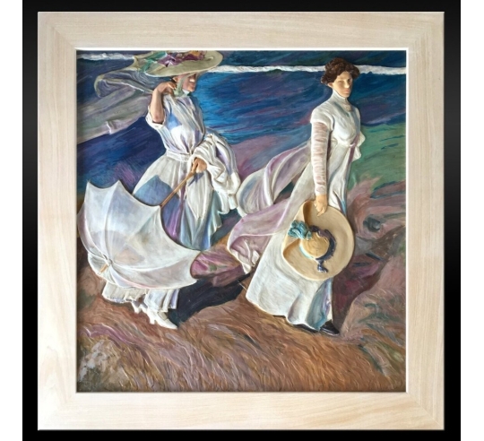 Relief painting Promenade by the Sea after...