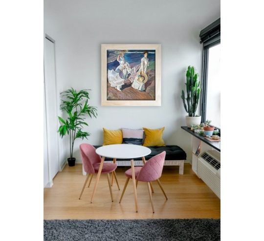 Relief painting Promenade by the Sea after...