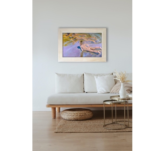 Cuadro en relieve Nadadores, Jávea según...