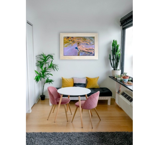 Cuadro en relieve Nadadores, Jávea según...