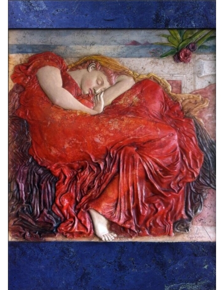 Tableau en relief June flamboyante d'après Sir Frederic Leighton.