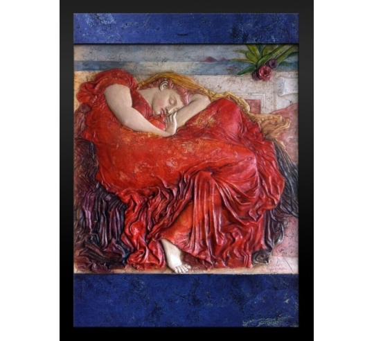 Tableau en relief June flamboyante d'après Sir...