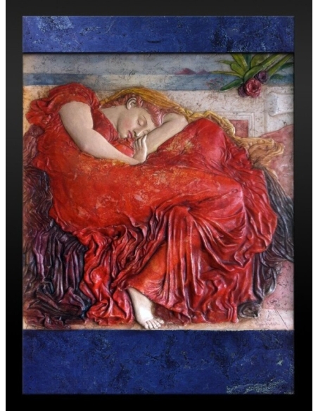Tableau en relief June flamboyante d'après Sir Frederic Leighton.