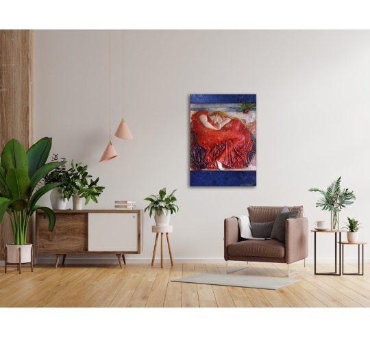 Tableau en relief June flamboyante d'après Sir...