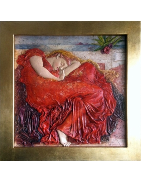 Cuadro en relieve Sol ardiente de junio según Sir Frederic Leighton.