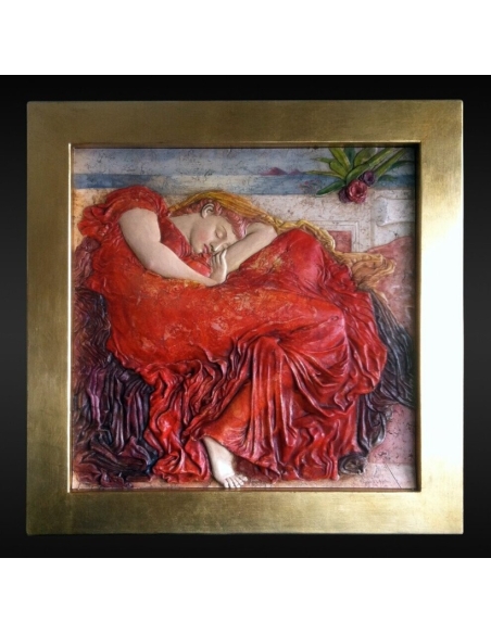 Cuadro en relieve Sol ardiente de junio según Sir Frederic Leighton.