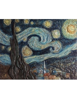 Cuadro en relieve La noche estrellada, según el cuadro de...
