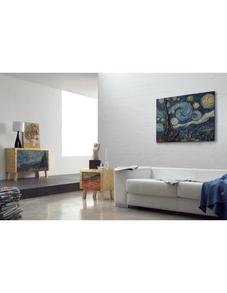 Cuadro en relieve La noche estrellada, según el cuadro de Vincent Van Gogh.