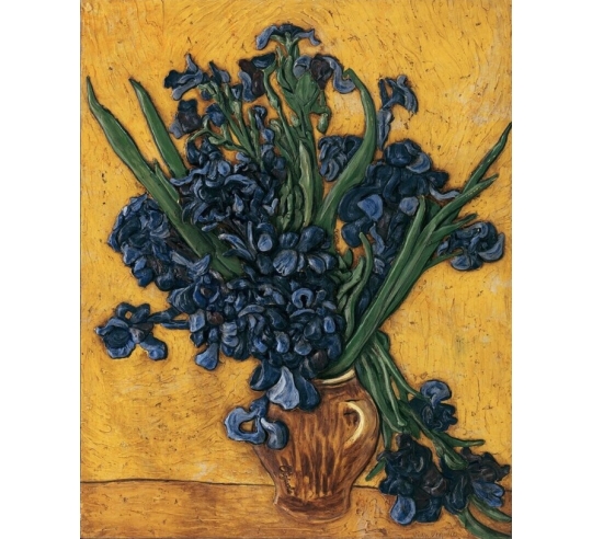 Cuadro en relieve, Los lirios, según el cuadro de Vincent Van Gogh.