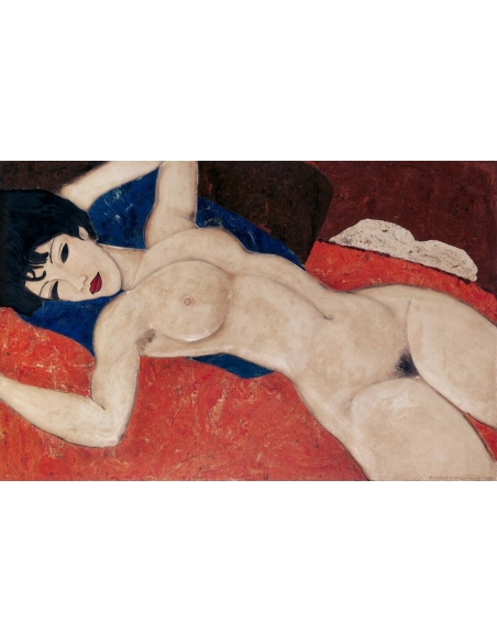 Tableau en relief Nu couché d'après Amédéo Modigliani.