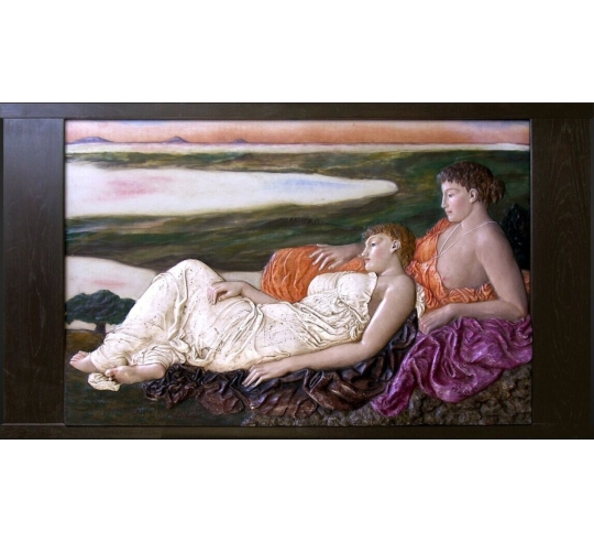 Cuadro en relieve, Idilio según Sir Frederic Leighton.