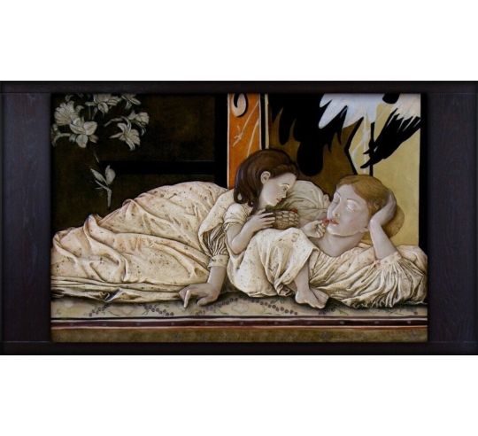 Tableau en relief La Mère et l`Enfant d'après Sir Frederic Leighton.