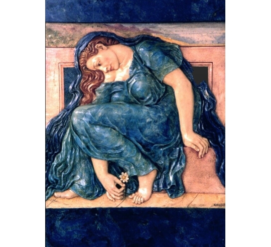 Tableau en relief Avril renaissant, inspiré d'après l'oeuvre de Sir Frederic Leighton.