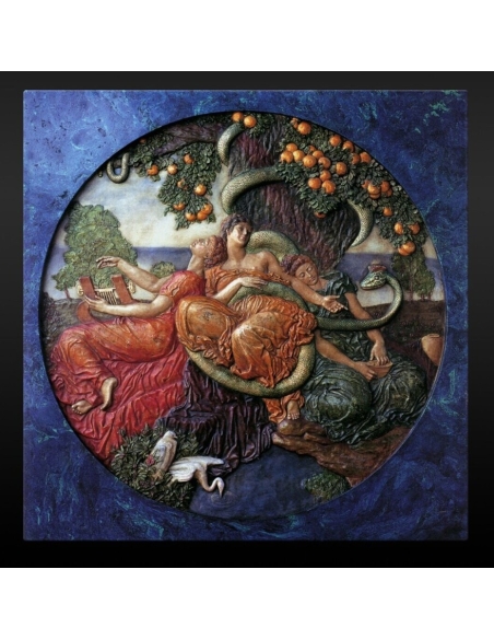 Cuadro en relieve El jardín de las Hespérides según Sir Frederick Leighton.